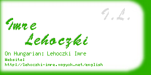 imre lehoczki business card